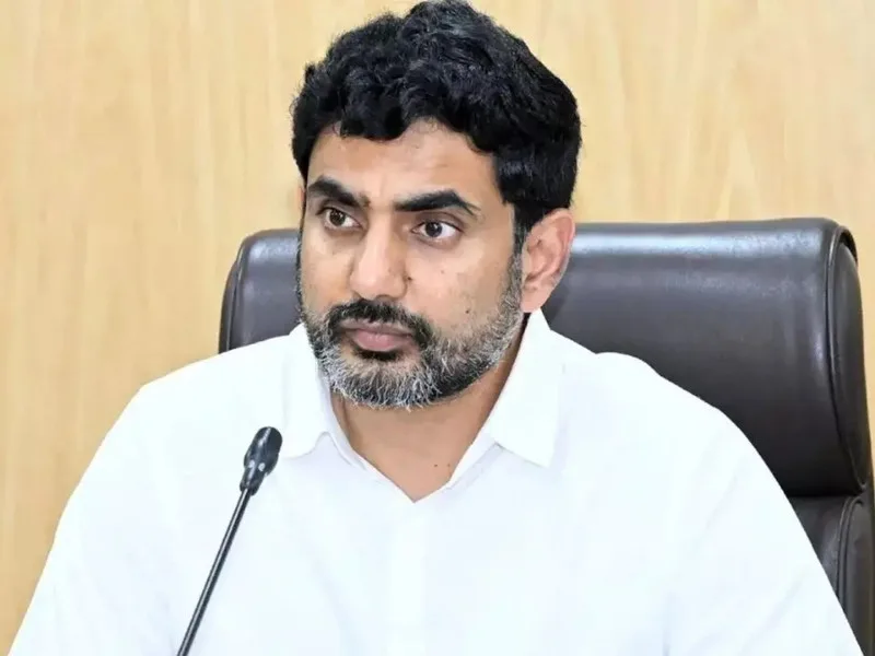 Minister Nara Lokesh announcing school bag burden reduction scheme in Andhra Pradesh, 2025