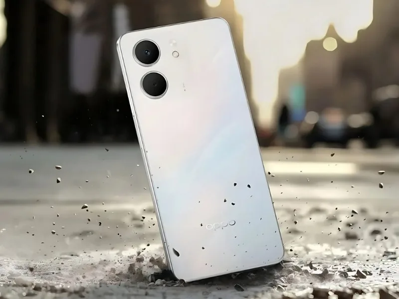 OPPO A5x 5G showcasing 32MP AI-enhanced camera, 2025