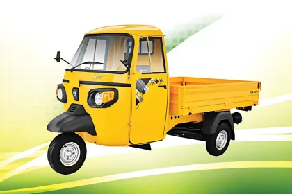 Piaggio Ape Xtra LDX BS6 in Blue parked on city street with halogen headlights and cargo deck