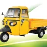 Piaggio Ape Xtra LDX BS6 in Blue parked on city street with halogen headlights and cargo deck