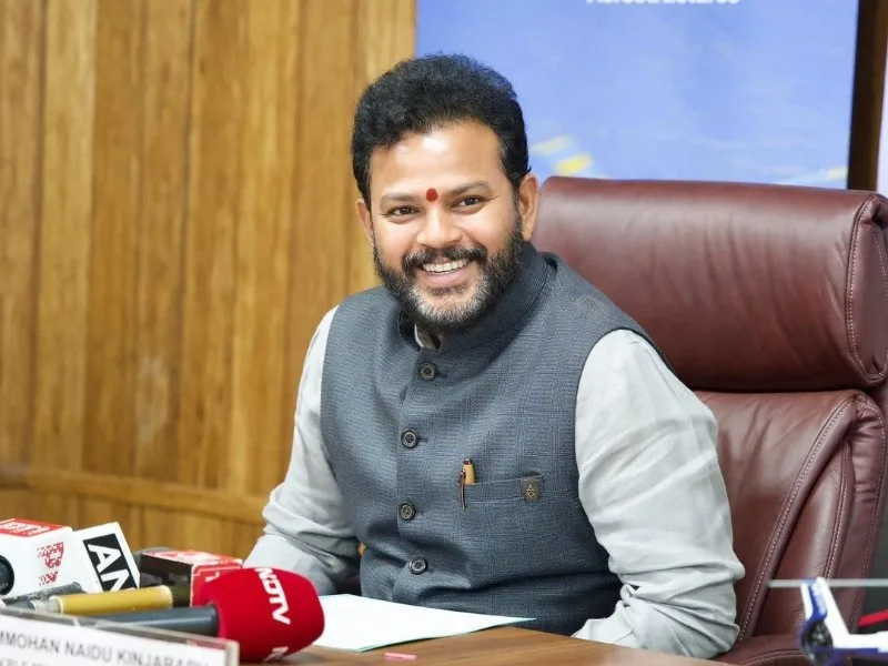 Rammohan Naidu addressing a public event in Srikakulam with enhanced security