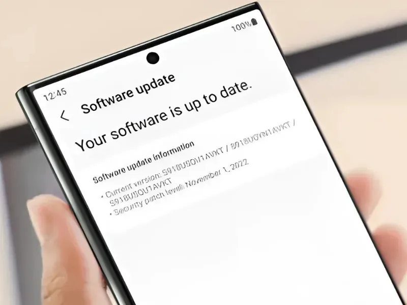 Samsung smartphone settings screen for troubleshooting update issues, 2025