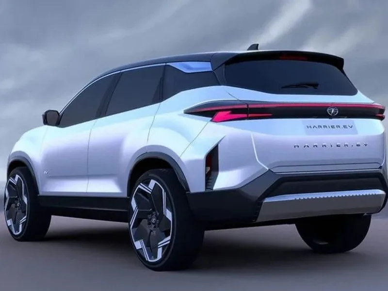 Tata Harrier EV interior with 12.3-inch touchscreen