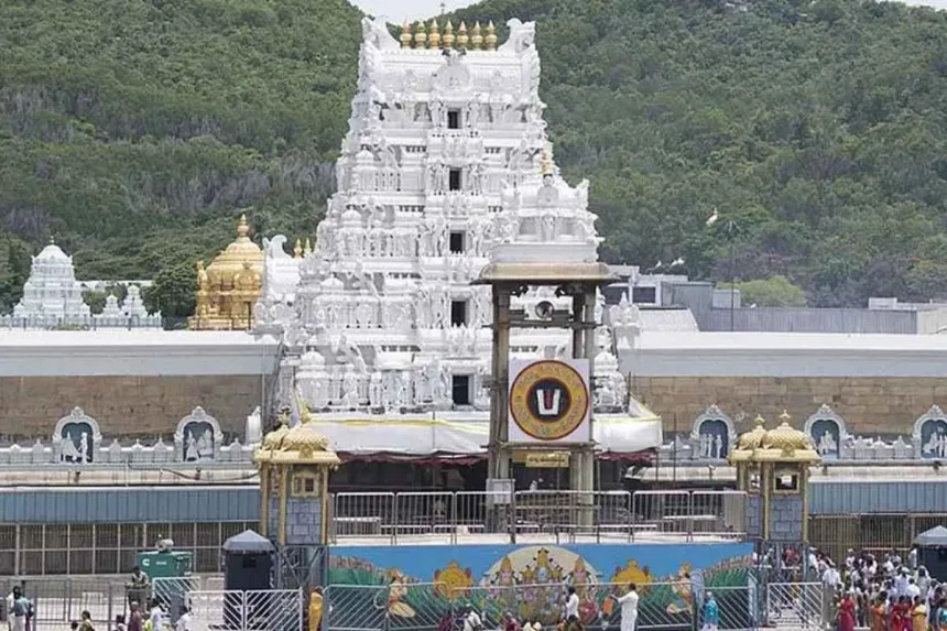 Devotees in queue for Sri Venkateswara darshan at Tirumala temple amidst 2025 summer rush