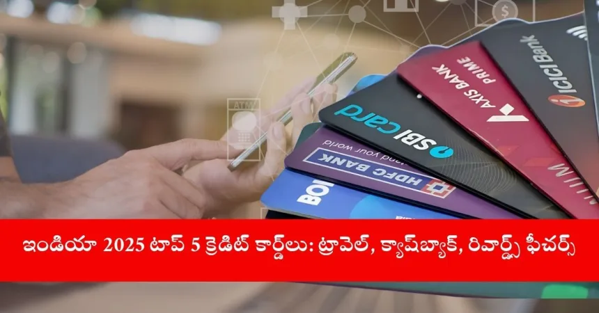 Urban user exploring top 5 credit cards in India for travel and rewards in 2025