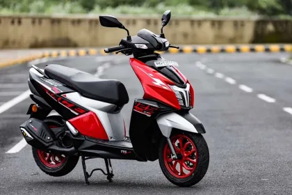 TVS Ntorq 125 sporty scooter with LED headlights