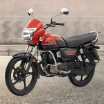 TVS Radeon All Black Edition motorcycle parked on city street with LED DRL