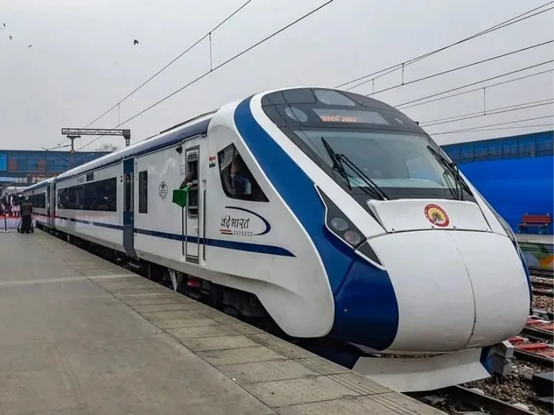 Interior of Vande Bharat sleeper coach with modern amenities in 2025