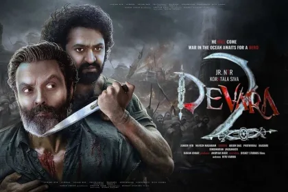 Jr NTR in a promotional still from Devara amid sequel rumors in 2025