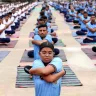 NDRF-trained dog performing yoga poses at Udhampur session in 2025