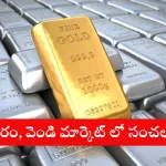 Gold and silver bars displayed in a jewelry store with price tags in Hyderabad in 2025