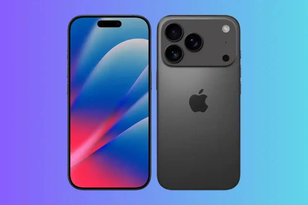 iPhone 17 Pro Max in sky blue variant displayed for India launch in 2025
