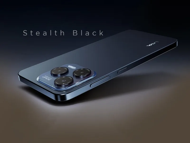 Close-up of Lava Bold N1 Pro 50MP AI triple rear camera module in 2025