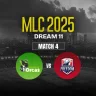 Match 4, SEA vs WAS Match Prediction – Who will win today’s MLC match between SEA vs WAS?