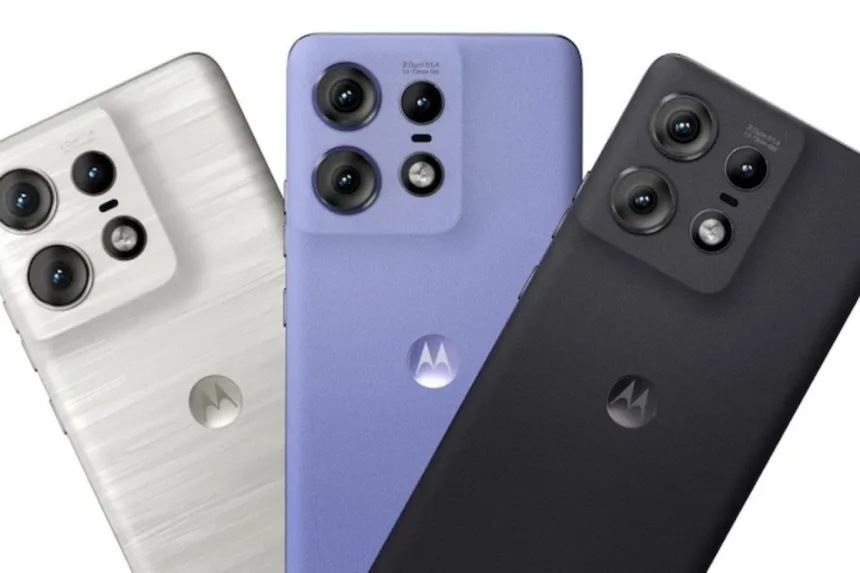 Motorola Edge 50 Pro in vegan leather finish displayed for Amazon price drop deal in 2025