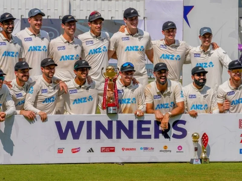 New Zealand cricket team during their 3-0 whitewash of India in the 2024 Test series.