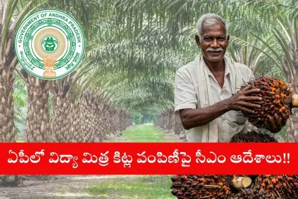 Farmer tending to oil palm plantation in Coastal Andhra with subsidy support in 2025
