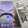 Oppo Reno 14 Pro 5G smartphone in white color variant for India launch in 2025