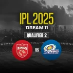 PBKS vs MI Dream11 Prediction, Qualifier 2, IPL Fantasy Cricket Tips, Playing 11, Injury Updates & Pitch Report for IPL 2025