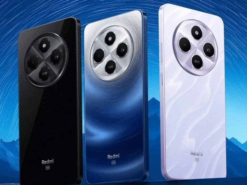Close-up of Xiaomi Redmi 14C 5G 50MP rear camera module in 2025