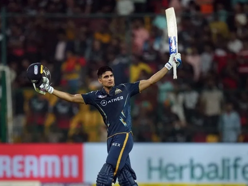 Shubman Gill leading Gujarat Titans in IPL, showcasing captaincy style like Rohit Sharma and Virat Kohli.