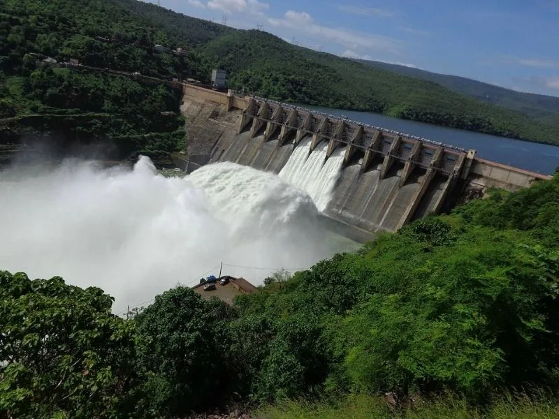 Social media post about Srisailam Dam danger alert trending in 2025