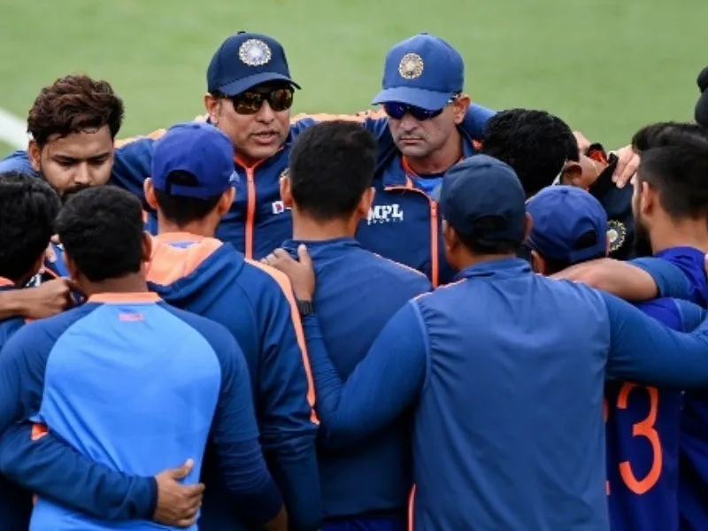 VVS Laxman with Indian cricket team in England 2025, guiding preparations for test series.