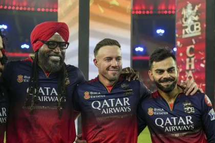 Gayle and de Villiers were amongst those present in Ahmedabad to witness RCB's clash against PBKS.