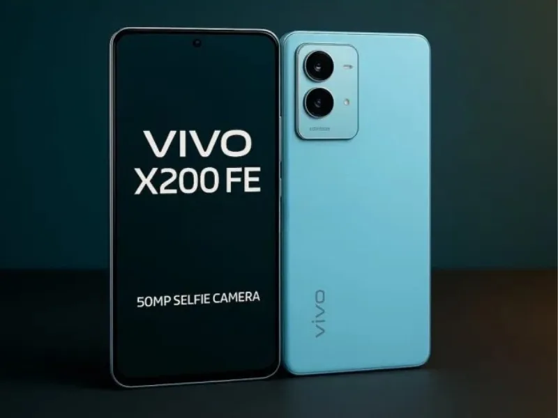 Close-up of Vivo X200 FE 50MP triple rear camera module in 2025