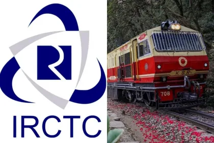 IRCTC website interface showing Aadhaar linking process for Tatkal ticket booking starting July 2025.