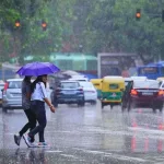Rain clouds over Andhra Pradesh, with a weather alert for 6 districts including Anantapur and Chittoor on June 25, 2025.