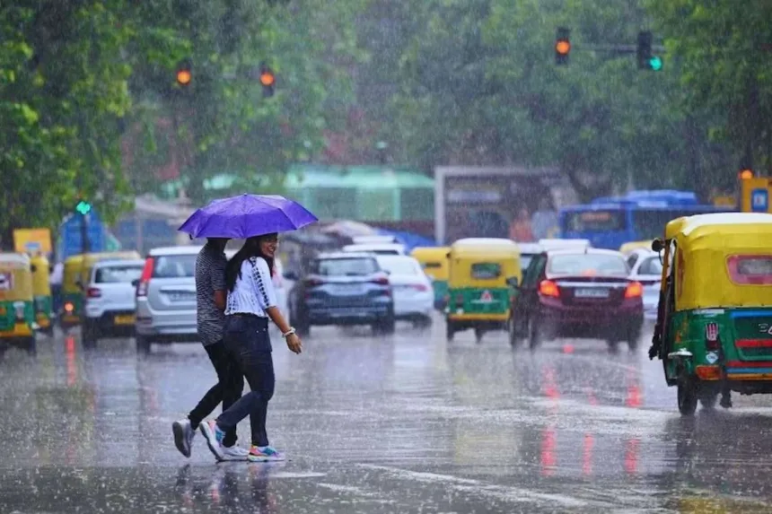 Rain clouds over Andhra Pradesh, with a weather alert for 6 districts including Anantapur and Chittoor on June 25, 2025.