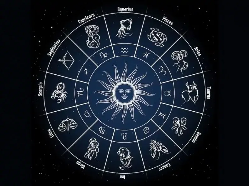 Astrological chart displaying daily rasi phalalu for June 23, 2025, with predictions for love, career, and health in Telugu.