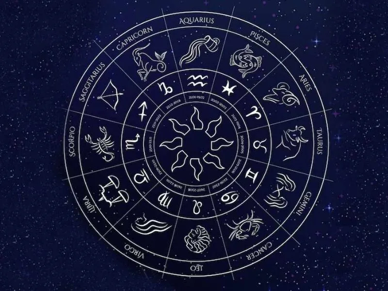 Astrological chart displaying daily horoscope for June 17, 2025, with sun sign insights in Telugu.