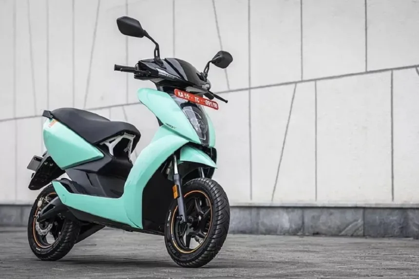 Ather Energy’s EL platform concept scooter displayed at Community Day 2025 in Bengaluru, launching August 2025.