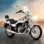 Bajaj Avenger 220 Cruise 2025 in moon white color on Andhra Pradesh highway