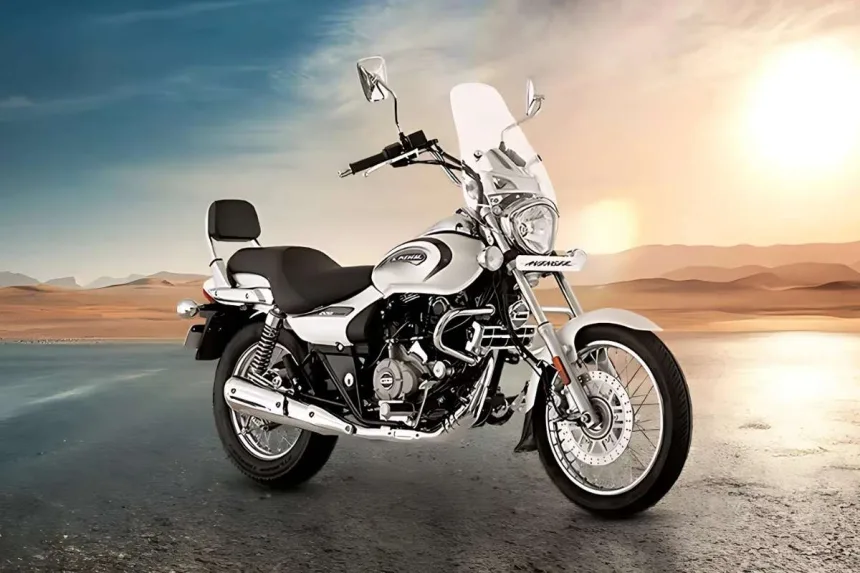 Bajaj Avenger 220 Cruise 2025 in moon white color on Andhra Pradesh highway