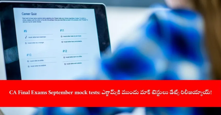 CA student preparing for CA Final September 2025 mock tests online, India 2025