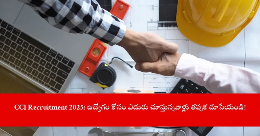 candidate applying for CCI Recruitment 2025 online, India 2025