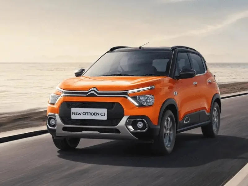 Citroen C5 Aircross 2025 in Eclipse Blue, featuring premium SUV design with Rs. 2.8 lakh discount for Indian families