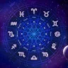 Zodiac wheel showcasing daily horoscope predictions for June 20, 2025, for all rasi from Mesha to Meena in Telugu.