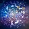 Zodiac wheel showcasing daily horoscope predictions for June 23, 2025, for all rasi from Mesha to Meena in Telugu.