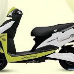 Dynamo Electric Scooter 2025 in Blue, showcasing compact design with 200 km claimed range for Indian commuters
