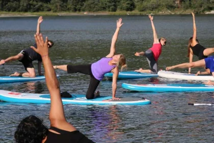 Andhra Pradesh’s floating yoga event on Krishna River in Bejawada for 2025