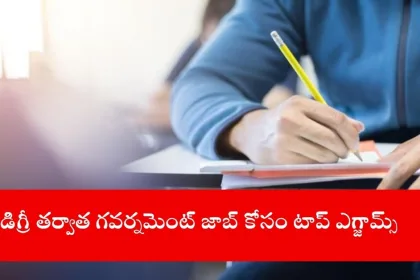 student preparing for government exams on laptop, India 2025