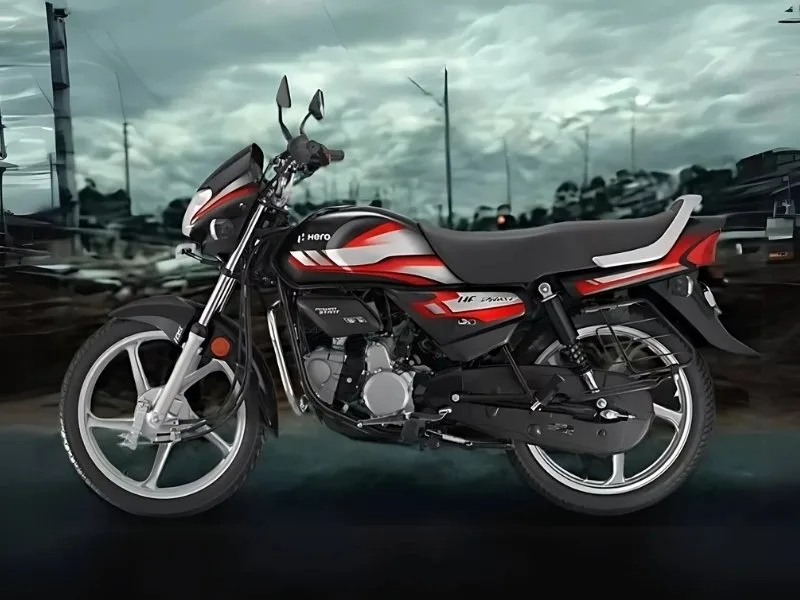 Hero HF Deluxe bike 2025 showcasing 97.2 cc engine with 70 kmpl mileage for fuel efficiency  