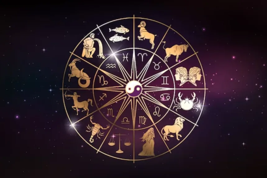 Zodiac wheel showcasing horoscope predictions for all sun signs on June 17, 2025.