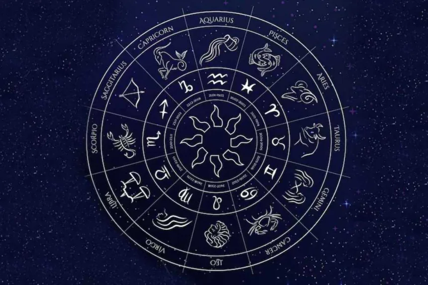 Zodiac wheel showcasing horoscope predictions for all sun signs on June 18, 2025.