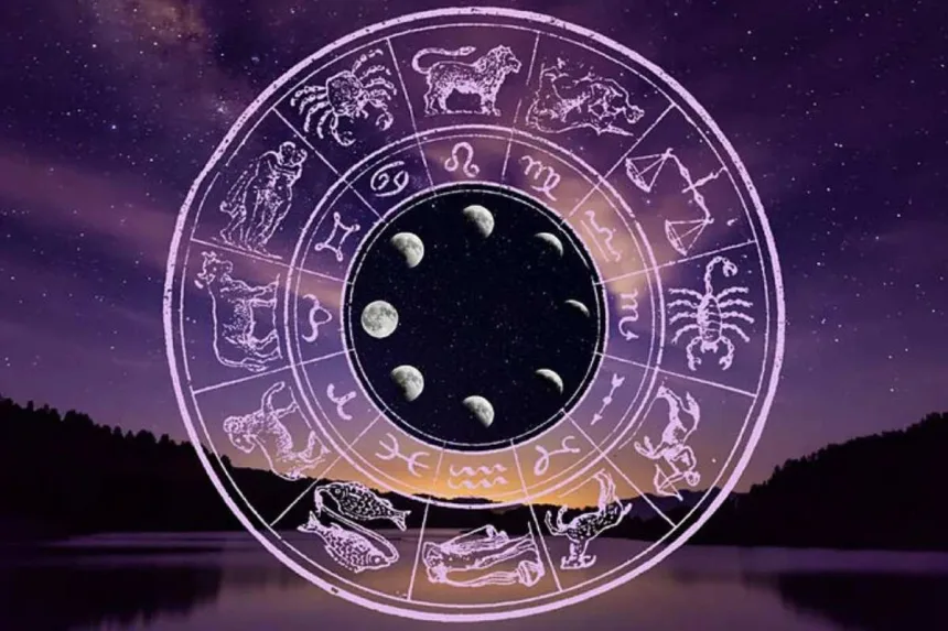 Zodiac wheel displaying daily horoscope predictions for June 25, 2025, covering all sun signs from Aries to Pisces.