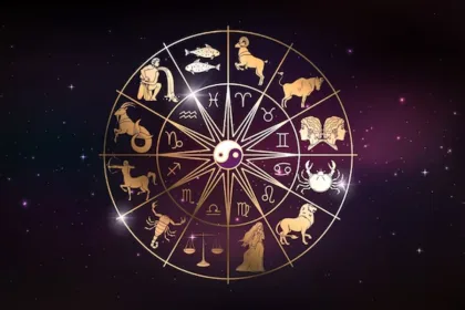 Zodiac wheel illustrating horoscope predictions for all sun signs on June 8, 2025.